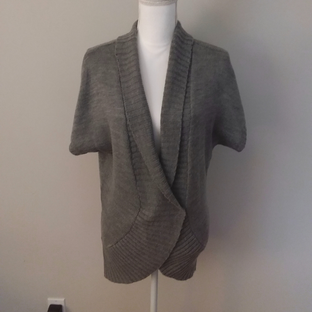 Bisous by M. Bohb Grey Criss Cross Sweater